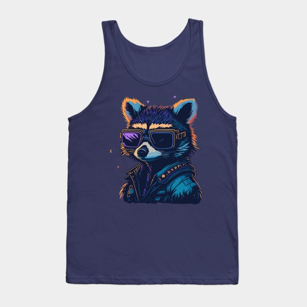 Racoon Tank Top by DesignVerseAlchemy